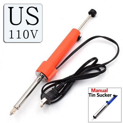 Elektrinis vakuuminis litavimo skardos siurblys suvirinimo išlitavimo siurblys / lituoklis / lituoklio pašalinimo rašiklis remontui JAV 110 V EU 220 V
