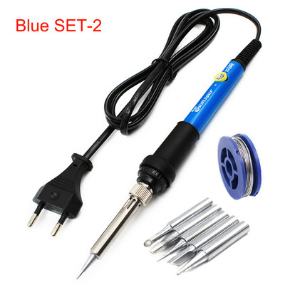 Električno lemilo 110V / 220V 60W Mini ručka s podesivom temperaturom Toplinska olovka Stanica za lemljenje s vrhovima Postolje Alati za žice