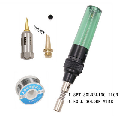 1300 Celsius fokos bután 4 az 1-ben hordozható forrasztópáka készlet hegesztőtoll égő fúvópisztoly gázos forrasztópáka akkus bután hegyű szerszám