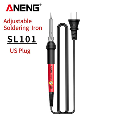 ANENG SL102 60W skaitmeninis elektrinis lituoklio komplektas Reguliuojamos temperatūros suvirinimo įrankiai Stovas prie litavimo antgalio Solda