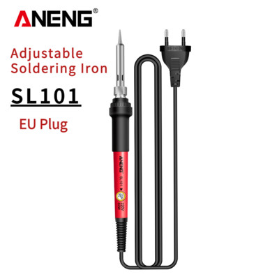 ANENG SL102 60W skaitmeninis elektrinis lituoklio komplektas Reguliuojamos temperatūros suvirinimo įrankiai Stovas prie litavimo antgalio Solda