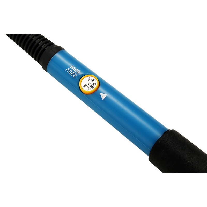 60 W zils/pelēks/oranžs lodāmurs ar regulējamu temperatūru elektriskais lodāmurs metināšanas lodēšanas karstuma zīmulis metināšanas remonta instrumenti