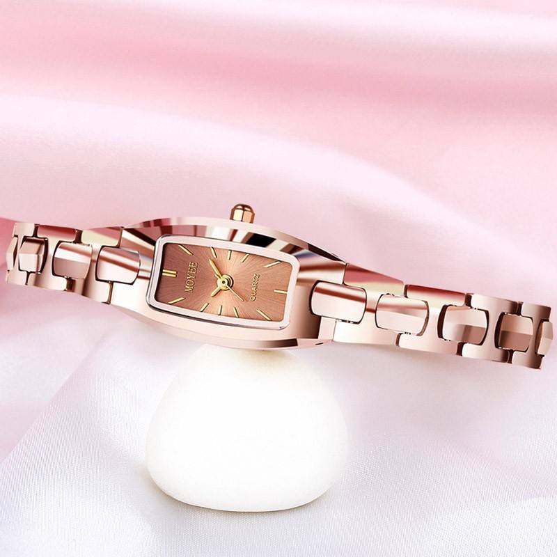 Individuāls, vienkāršs taisnstūra formas pulkstenis ar plānu siksnu, nerūsējošā tērauda kvarca sieviešu pulkstenis Eleganti, vienkārši sieviešu pulksteņi, dimants 2021