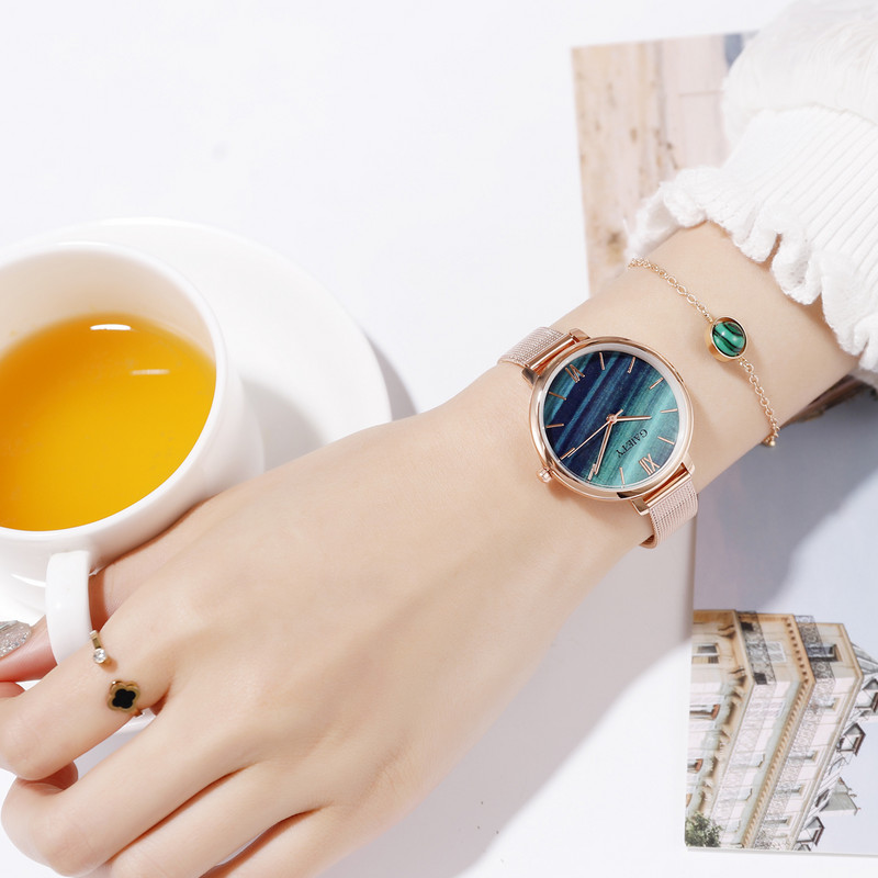 Luksusa 2 Gb komplekts Pulkstenis Sieviešu Rožu zelts Ūdens Urbja Rokassprādze Pulkstenis Rotaslietas Sieviešu ikdienas kvarca rokas pulksteņi 2022 Jaunums