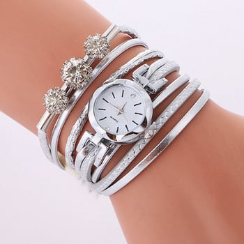 Дамски часовник Моден луксозен диамантен кръг Гривна с кожена лента Дамски часовник Женски часовник 2021 Гривна с дизайн на Reloj Mujer