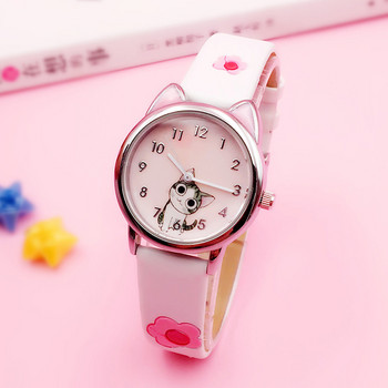 Сладък модел на котка с сирене Детски часовници Момичета Кварцови аналогови детски часовници за жени Студентски часовник Подарък Relogio Feminino 2021 Ново