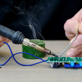Ηλεκτρικό συγκολλητικό σίδερο 60W 200-450℃ Ρυθμιζόμενη θερμοκρασία 110V/220V Σταθμός Rework Heat Pencil Tips Repair Tools by PROSTORMER