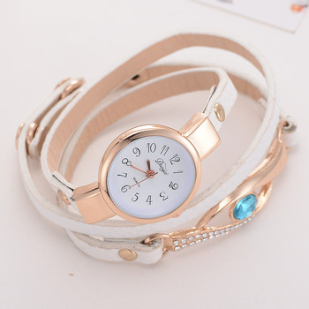 Сладък марков часовник Дамски луксозни часовници със скъпоценни камъни със златни очи Дамски златни гривни Подарък за Хелоуин Кожени кварцови ръчни часовници