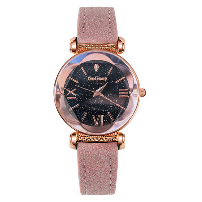 Luxus egyéniség női karóra Romantikus csillagos égbolt karóra bőr szíj női kristály csillagos égbolt karóra Szirom szilvavirág tárcsa