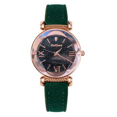 Luxus egyéniség női karóra Romantikus csillagos égbolt karóra bőr szíj női kristály csillagos égbolt karóra Szirom szilvavirág tárcsa