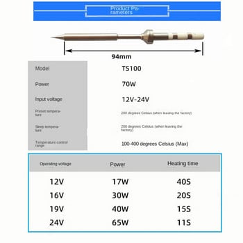 TS100/Pine64/TS101 Mini Smart Electric Soldering Iron Replacement Различни модели на накрайник K KU I D24 BC2 C4 C1 JL02 Различни модели