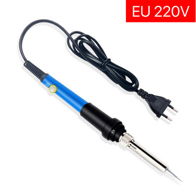 Elektromos forrasztópáka 220V/110V/60W, állítható hőmérsékletű hegesztési forrasztóanyag-újrafeldolgozó állomás Kerámia melegítő ceruzacsúcsok javítószerszám