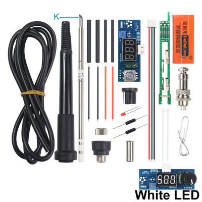 Elektriskās vienības digitālās lodāmura stacijas temperatūras regulatoru komplekti HAKKO T12 roktura komplektiem ar LED vibrācijas slēdzi