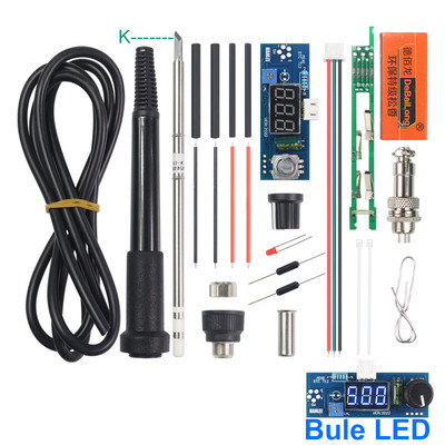 Elektriskās vienības digitālās lodāmura stacijas temperatūras regulatoru komplekti HAKKO T12 roktura komplektiem ar LED vibrācijas slēdzi