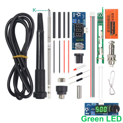 Elektriskās vienības digitālās lodāmura stacijas temperatūras regulatoru komplekti HAKKO T12 roktura komplektiem ar LED vibrācijas slēdzi