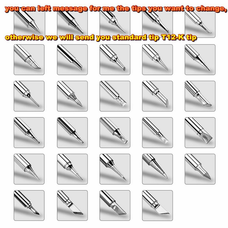 Elektriskās vienības digitālās lodāmura stacijas temperatūras regulatoru komplekti HAKKO T12 roktura komplektiem ar LED vibrācijas slēdzi