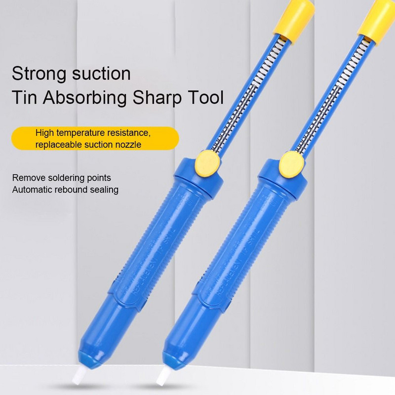 Praktisks pretslīdēšanas rokturis, iesūkšanas plastmasas lodēšanas sūcējs atlodēšanas sūknis metināšanas instrumenti aksesuāri vakuuma skārda noņemšanai