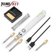 Set fier de lipit USB original de 8W, temperatură reglabilă, încălzire cu miez ceramic, instrumente portabile pentru repararea lipiturii pentru sudare acasă