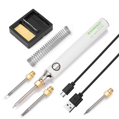 Set fier de lipit USB original de 8W, temperatură reglabilă, încălzire cu miez ceramic, instrumente portabile pentru repararea lipiturii pentru sudare acasă