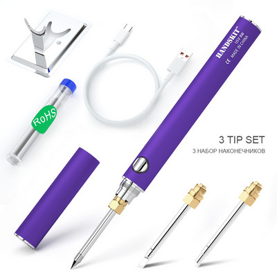 Set fier de lipit USB original de 8W, temperatură reglabilă, încălzire cu miez ceramic, instrumente portabile pentru repararea lipiturii pentru sudare acasă