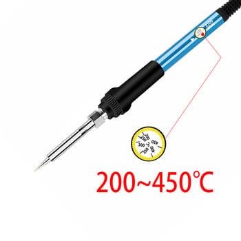Мини поялник, регулируема температура, електрически поялник, преработваща станция, мини дръжка, топлинен молив, инструменти за заваряване, ремонт, 60 W