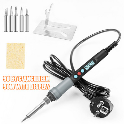 90 W lodāmurs Protable digitālā temperatūras regulēšana automātiska miega iekšēja termiskā keramiskā sildīšana elektroniskie metināšanas instrumenti