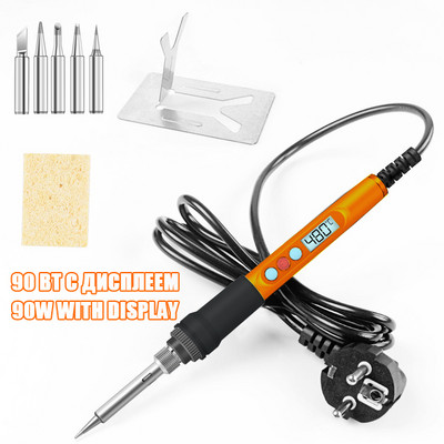 90 W lodāmurs Protable digitālā temperatūras regulēšana automātiska miega iekšēja termiskā keramiskā sildīšana elektroniskie metināšanas instrumenti
