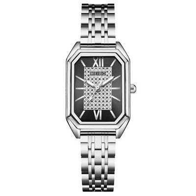 Naiste luksuslikud kuulsate brändide käekellad Naiste roostevabast terasest ristkülikukujuline kvartskell Naistele Moodsad kleidikellad Relogio Feminino