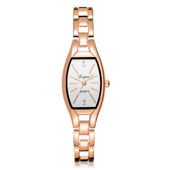 Модни часовници Дамски водоустойчив дамски кварцов часовник от розово злато Ежедневни Relogio Feminino Crystal Дамски ръчен часовник от неръждаема стомана