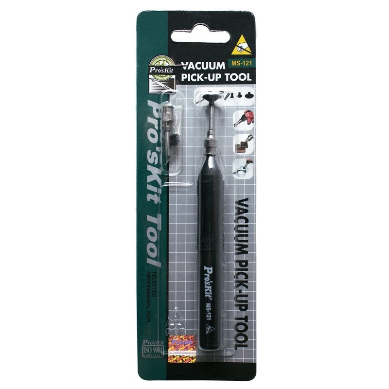 Pārnēsājama vienkārša tipa vakuuma sūkšanas pildspalva Pro'sKit MS-121 antistatiska 50G SMD sūkšanas pildspalvas lodēšanai pārstrādes rokas instrumenti