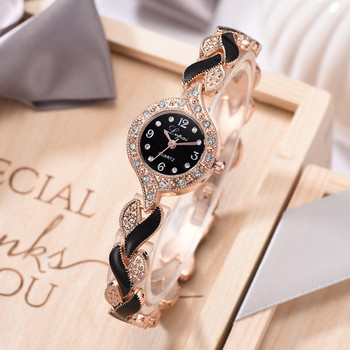 Нова марка часовници с гривна Lvpai Дамски луксозни рокли с кристали Ръчни часовници Часовник Дамски модни ежедневни кварцови часовници reloj mujer