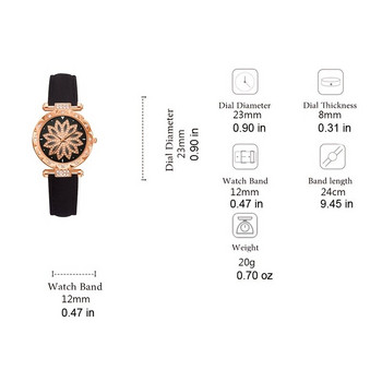 5 τμχ Σετ Ρολόγια για Γυναικεία Δερμάτινη ζώνη Γυναικείο ρολόι Απλό περιστασιακό γυναικείο αναλογικό ρολόι χειρός Δώρο Montre Femme (χωρίς κουτί)