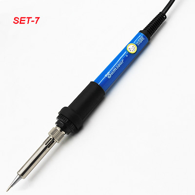 Priză UE 60W 220V 110V Temperatură reglabilă Kit fier de lipit Sfaturi Pompă de desopit Stand Pensetă Cutie de sârmă de lipit