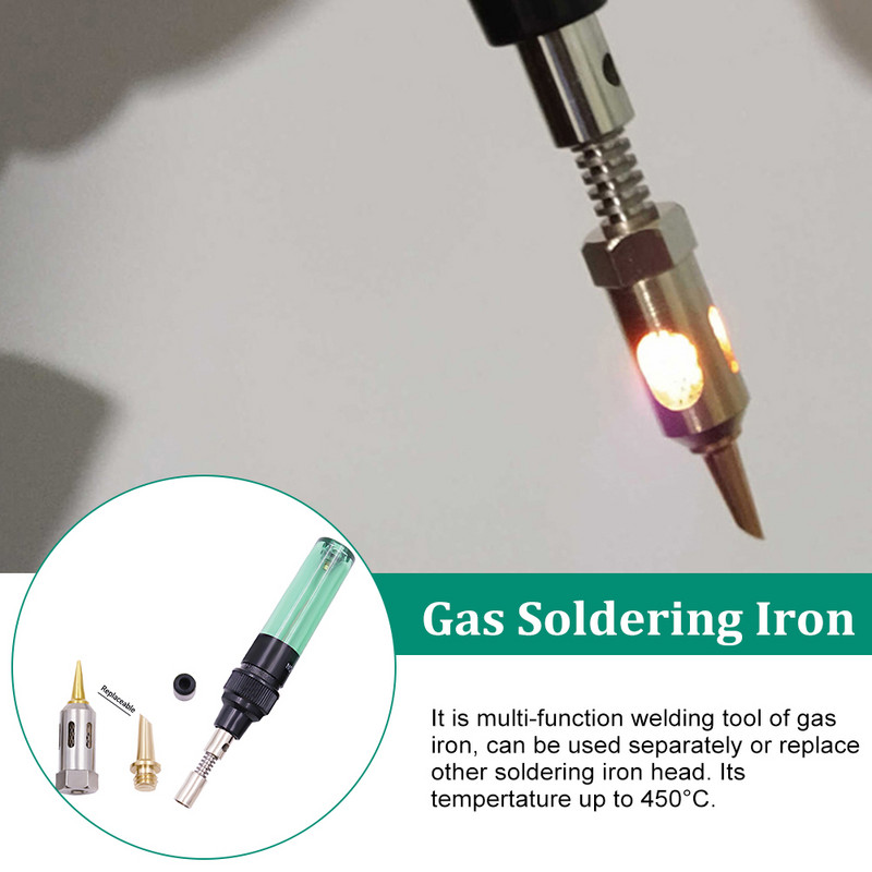 4 în 1 1300 Celsius butan Kit fier de lipit portabil Pix de sudare Arzător Torță Fier de lipit cu gaz Instrument cu vârf de butan fără fir