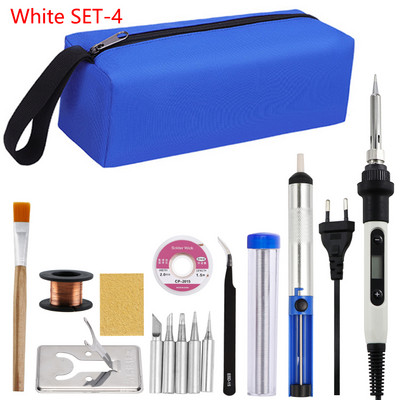 Skaitmeninis ekranas 80W elektrinis lituoklis, reguliuojama temperatūra 220V 110V lituoklis, suvirinimo remonto įrankių rinkinys EU / JAV kištukas