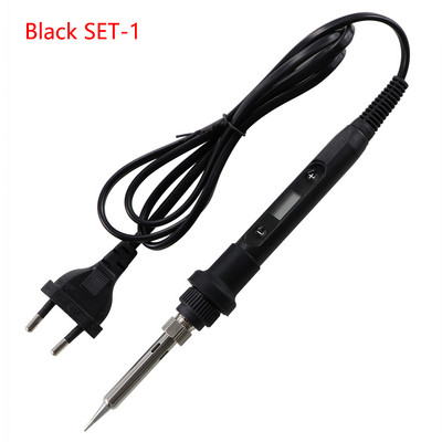 Skaitmeninis ekranas 80W elektrinis lituoklis, reguliuojama temperatūra 220V 110V lituoklis, suvirinimo remonto įrankių rinkinys EU / JAV kištukas