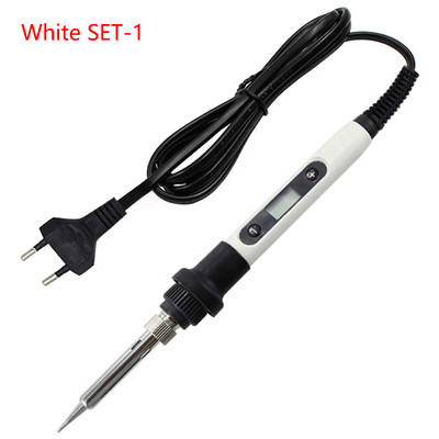 Skaitmeninis ekranas 80W elektrinis lituoklis, reguliuojama temperatūra 220V 110V lituoklis, suvirinimo remonto įrankių rinkinys EU / JAV kištukas