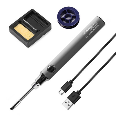 Set fier de lipit USB portabil original, temperatură reglabilă 8W, încălzire cu miez ceramic, sudura acasă, instrumente de reparare a lipirii
