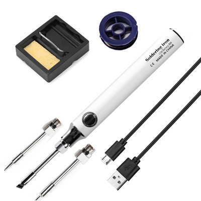 Set fier de lipit USB portabil original, temperatură reglabilă 8W, încălzire cu miez ceramic, sudura acasă, instrumente de reparare a lipirii