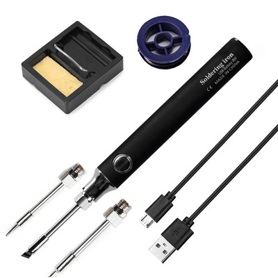 Set fier de lipit USB portabil original, temperatură reglabilă 8W, încălzire cu miez ceramic, sudura acasă, instrumente de reparare a lipirii