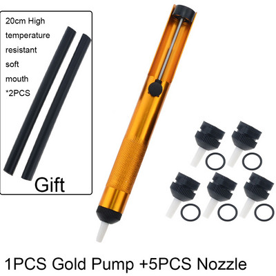 1Gb Alvas piesūcējs alumīnija metāla atlodēšanas sūknis, sūkšanas pistoles pildspalvas noņemšana, vakuuma lodāmurs atlodētājs rokas metināšanas instrumenti