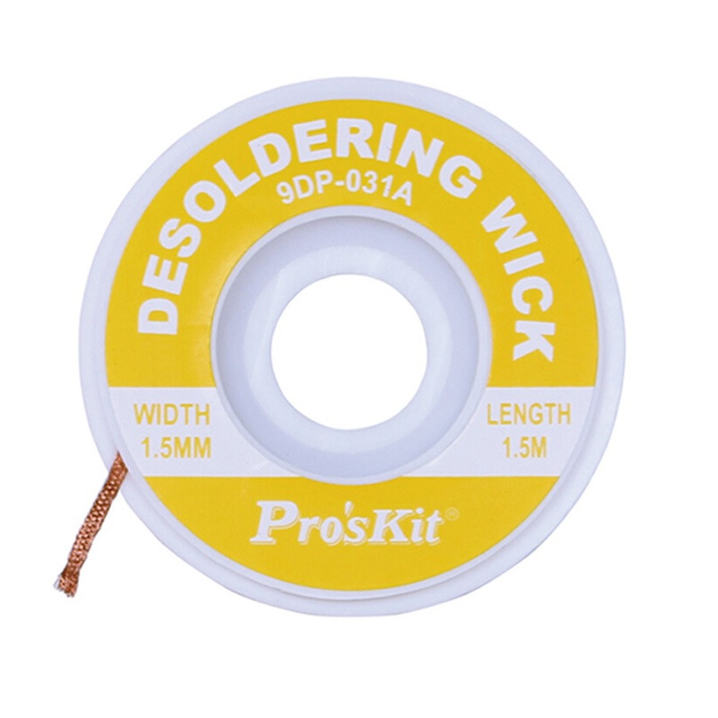 3 db márkájú Pro`sKit kiforrasztó kanóc fonat forrasztó szívó kiforrasztó szivattyú eszköz BGA forrasztó kanóc 1,5 mm 2 mm 2,5 mm