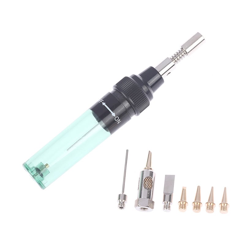 Kit de fier de lipit portabil 4in1, 1300 Celsius, stilou de sudare, arzător cu butan, pistoletă, fier de lipit, fără fir, instrument cu vârf de butan