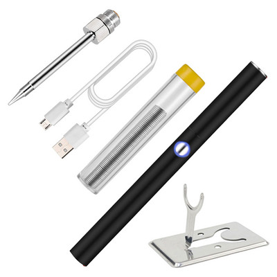 USB pārnēsājamais lodāmura komplekts 5V 8W elektriskie metināšanas instrumenti ar LED indikatoru ar vāku, ātras uzlādes metināšanas instrumenti