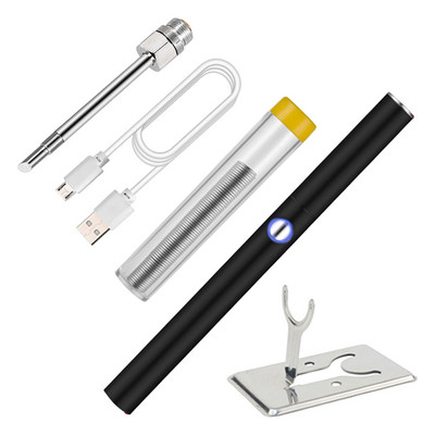 USB pārnēsājamais lodāmura komplekts 5V 8W elektriskie metināšanas instrumenti ar LED indikatoru ar vāku, ātras uzlādes metināšanas instrumenti