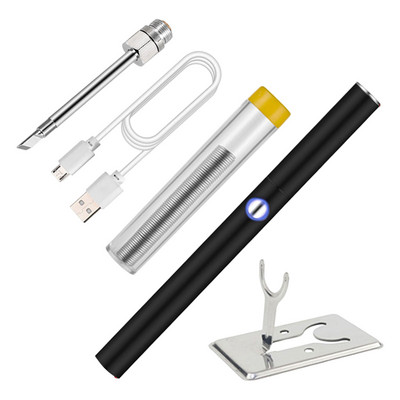 USB pārnēsājamais lodāmura komplekts 5V 8W elektriskie metināšanas instrumenti ar LED indikatoru ar vāku, ātras uzlādes metināšanas instrumenti