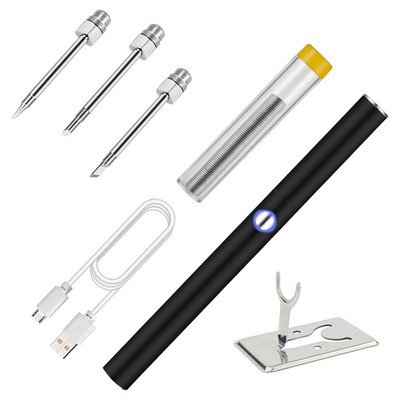 USB pārnēsājamais lodāmura komplekts 5V 8W elektriskie metināšanas instrumenti ar LED indikatoru ar vāku, ātras uzlādes metināšanas instrumenti