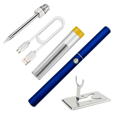 USB pārnēsājamais lodāmura komplekts 5V 8W elektriskie metināšanas instrumenti ar LED indikatoru ar vāku, ātras uzlādes metināšanas instrumenti