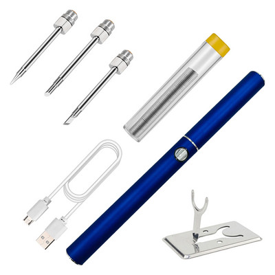 USB pārnēsājamais lodāmura komplekts 5V 8W elektriskie metināšanas instrumenti ar LED indikatoru ar vāku, ātras uzlādes metināšanas instrumenti