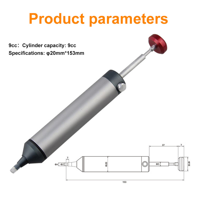 Vakuuminis litavimo geležies suvirinimo taisymo įrankis Aliuminis, galingas išlitavimo siurblys, siurbiamas skardos pistoletas litavimo siurbtuko rašiklio nuėmimas